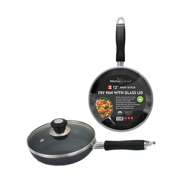 12 Non-Stick Fry Pan with Glass Lid (8)