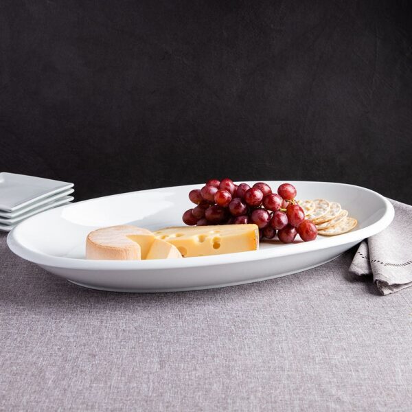 48 OVAL 8in WHITE PLATE