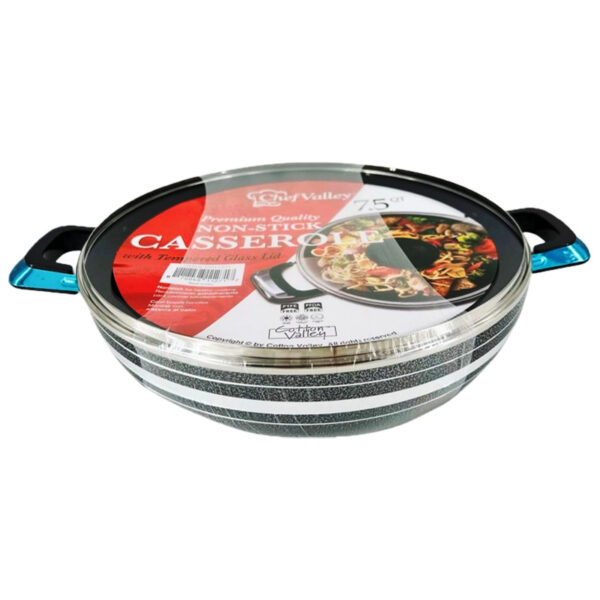 7.5NON-STICK CASSEROLE W/LID-6