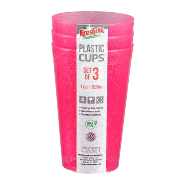 17OZ / 500ML 3-PIECE CLEAR CUP SET - 48