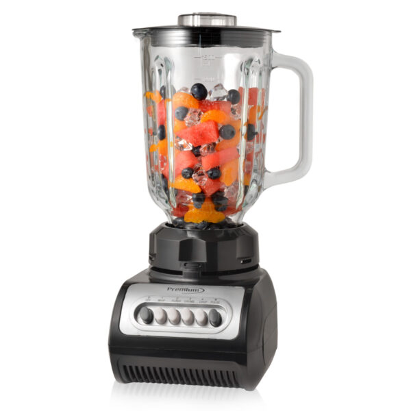 "Premium PB324BK Pulse Blender Black Glass Jar
4-Speed"