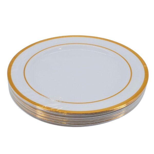 7.5"HOT STAMP PLATE ROSEGOLD RIM 10CT-12