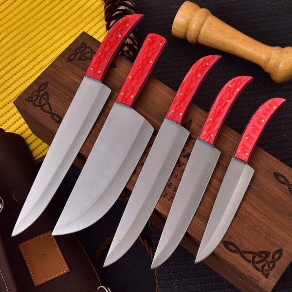 5 Piece Red Handle Knife Set
36876