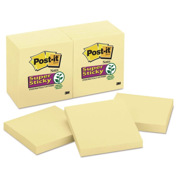 POST-IT FEUILLETS SUPER STICKY JAUNE 2 7/8'' 12/PK /18*CS