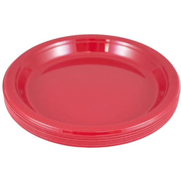 DISPOZE IT PLASTIC PLATE 9 IN 25 CT RED 21311