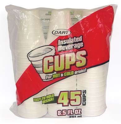 DART FOAM CUP 8.5 OZ 45 CT