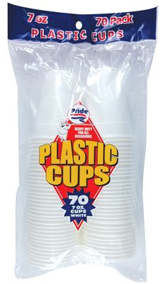PRIDE PLASTIC CUP 7Z70CT WHITE