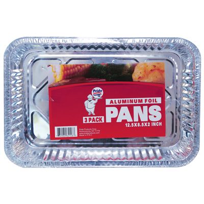 DISPOZEIT ALUMINUM RECTANGULAR PAN 12.5 X 8.5 X 2 IN 3 PK 64143