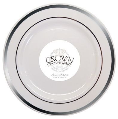 CROWN LUNCH PLATE EXECUTIVE COLLECTION 9IN 10PK SILVER
Item # 84146