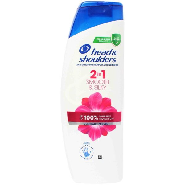 HEAD & SHOULDERS SHAMPOO 2 IN 1 13.5 OZ / 400 ML SMOOTH & SILKY