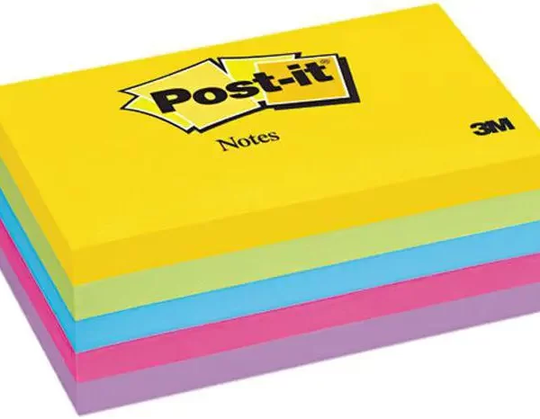 POST-IT 3X5 MULTICOLOR 5/PK