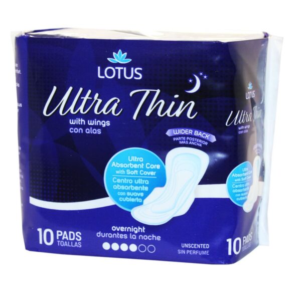 LOTUS REGULAR PADS 10 CT ULTRA THIN WITH WINGS 24510
