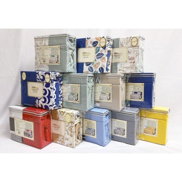 6 PCS FULL BED SHEETS PRINTED 70GSM -12/BOX