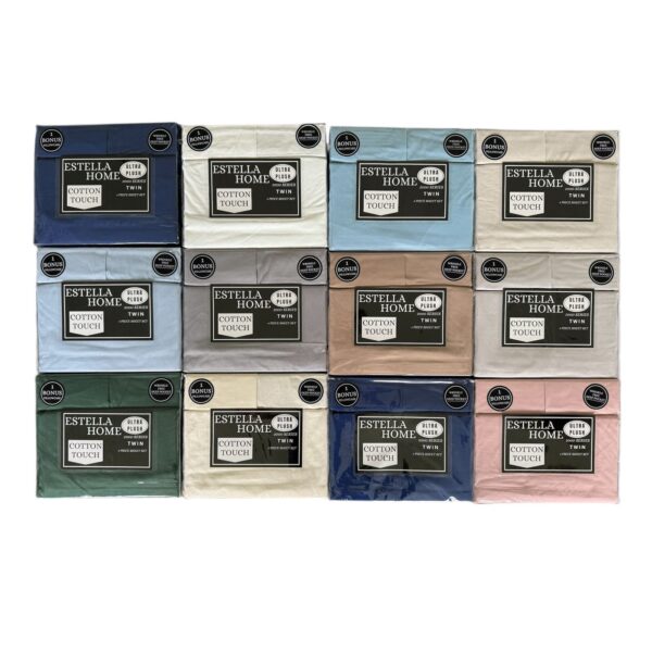 6-PC QUEEN BED SHEET SET- SOLID COLORS -12/BOX