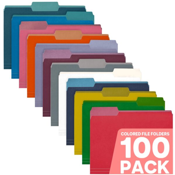 File Folders,1/3 Cut Ass. Color