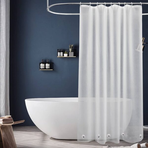 PEVA SHOWER LINER 8G FROSTED/WHT - 12