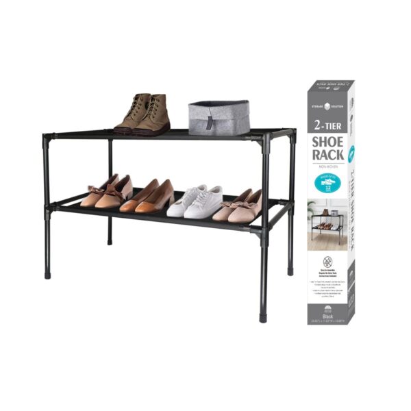 Black - 2-Tier Non-Woven Shoe Rack, Holds 16 Shoes (12)
6930-BK

Black - 2-Tier Non-Woven Shoe Rack, Holds 16 Shoes (12)

Dimensions: 58×28×38cm
