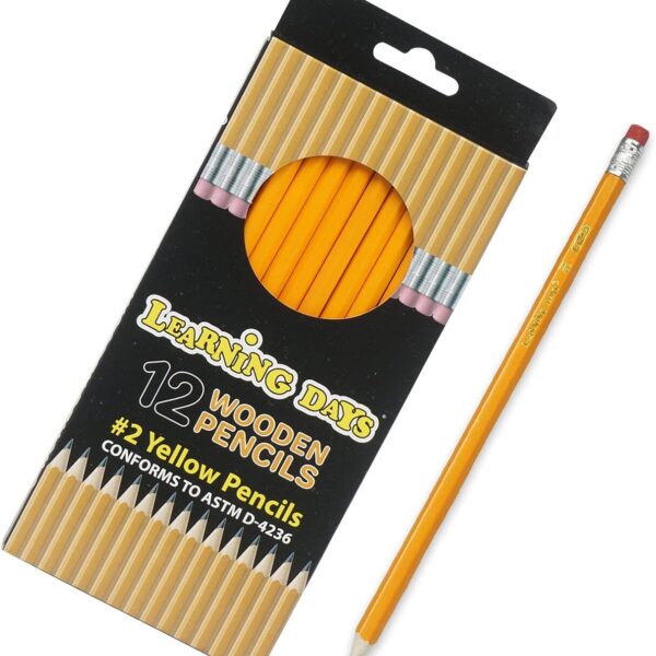 12 ct #2 Yellow Wooden Pencils with Eraser Pack
20756