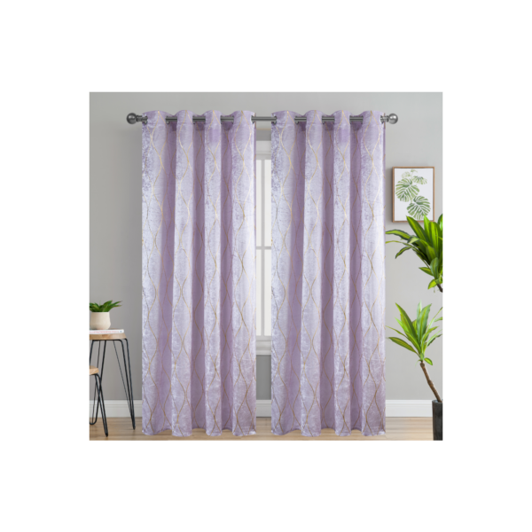 "RIVER PRINTED VELVET PANEL WITH
GROMMETS (53 X 84) - 24/BOX"/ ASST