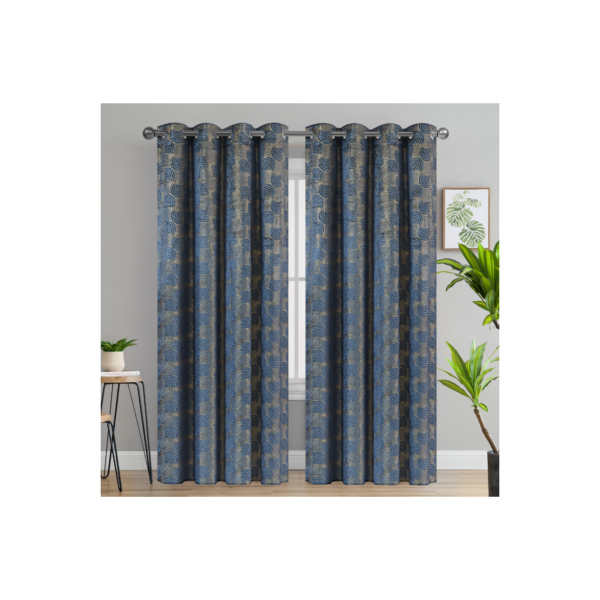 "SHELL PRINTED VELVET PANEL WITH
GROMMETS (53 X 84) - 24/BOX"