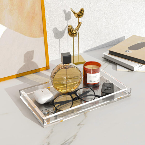 Chrome - Vanity Tray with Mirror Base (8)