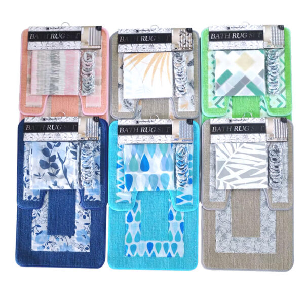 15PCS TUFTED BATH RUG SET-12