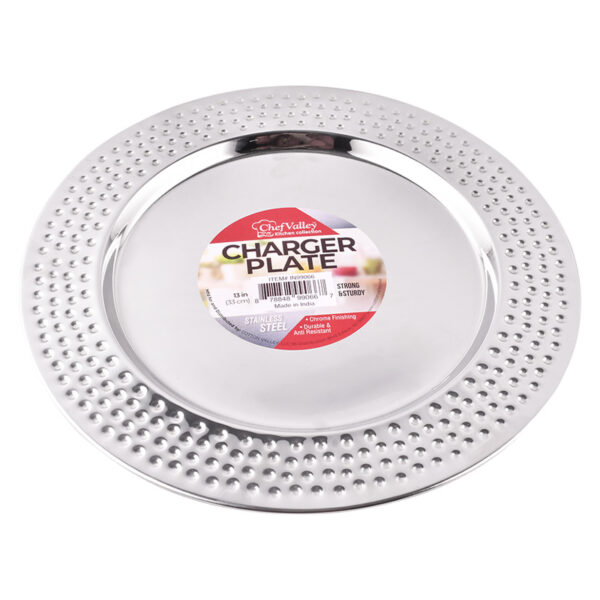 13" CHARGER PLATE RIM HAMMERED - 36