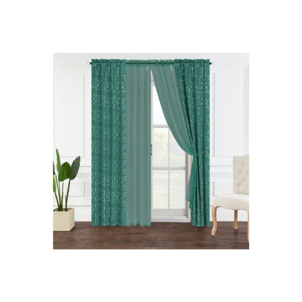 "6-PC FOIL PRINTED BLACKOUT WINDOW
CURTAIN SET(36X84) 12/BOX"