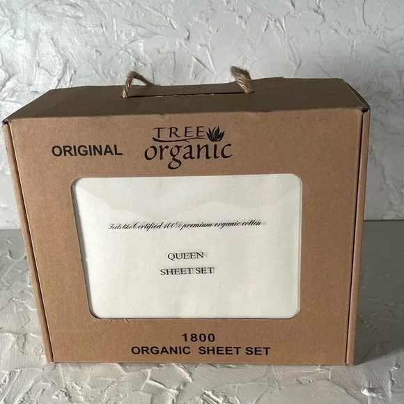 QUEEN SOLID ORGANIC SHEET 12/BX