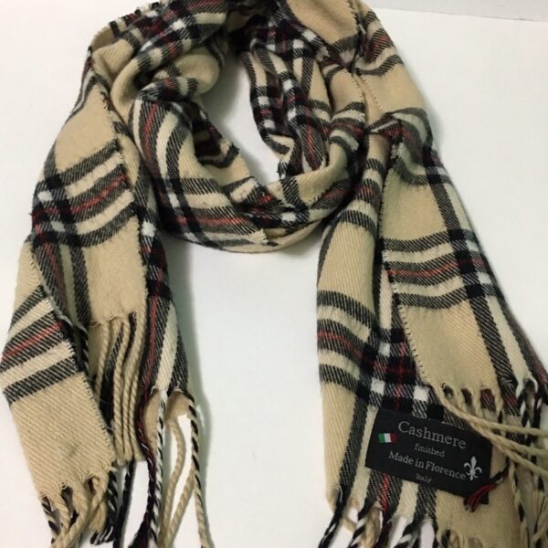 Unisex Plaid Scarf- 12x56"- Ass