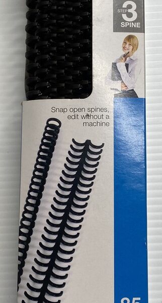GBC Binding Spines/Spirals/Coils, 1/2" Diameter, 85 Sheet Capacity, CombBind, Black, 25 Pack
