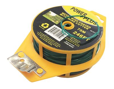 GARDEN WIRE W CUTTER 75M GREEN