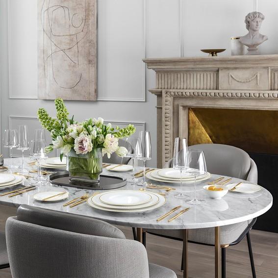 5pc WHITE CHATEAU FLEUR DESSERT