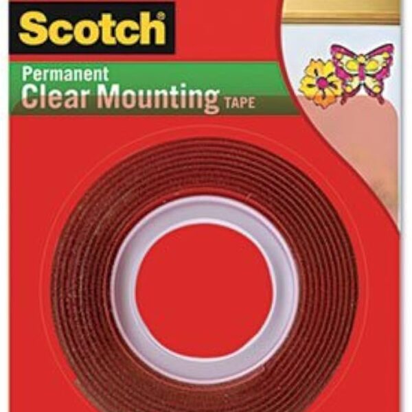 3M HEAVY DUTY CLEAR  MOUNTAING TAPE 1''X60''