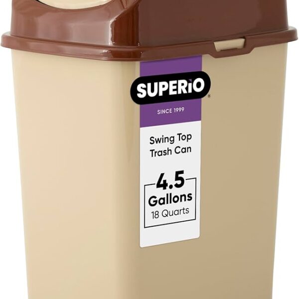 SIMPLY FOR HOME SWING BIN 4 GL WITH SWING LID ASSORTED COLORS