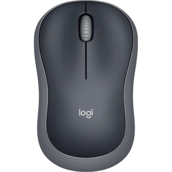 Logitech M185 Wireless Mouse, 2.4GHz with USB Mini Receiver, 12-Month Battery Life, 1000 DPI Optical Tracking, Ambidextrous, Compatible with PC, Mac, Laptop  SWIFT GRAY