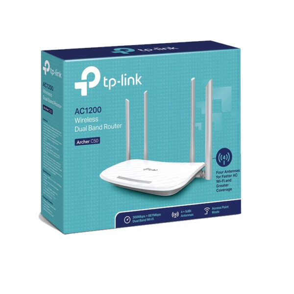 TP-LINK C50 AC1200 DUAL BAND WIFI ROUTER (ARCHER C50)