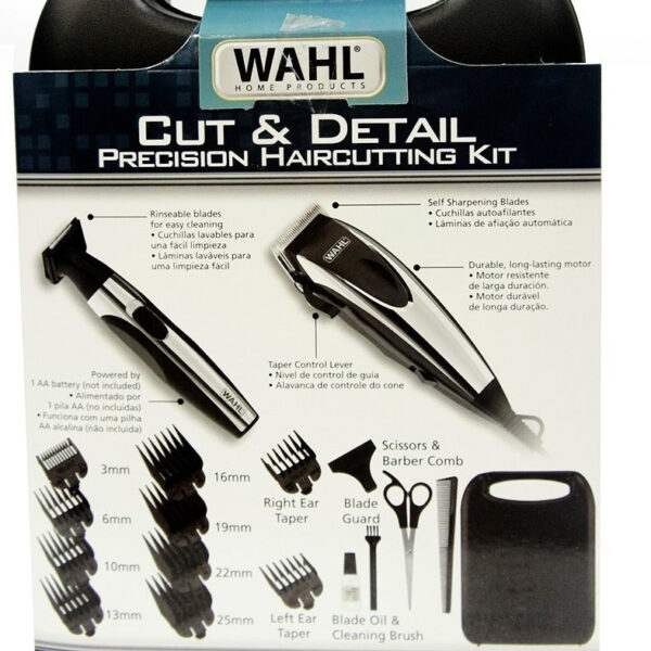 Wahl 9243-6208 Cut+ Detail Haircut Kit 18 Piece