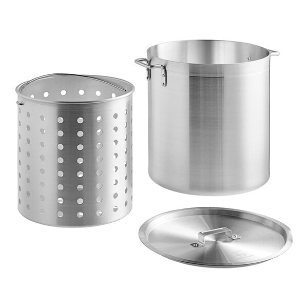 ALUM STOCK POT 40 QT W/STEMR-1