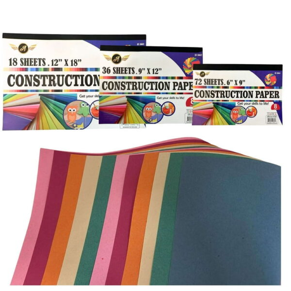 CHECK PLUS CONSTRUCTION PAPER PAD 9X12IN 36 SHEETS 10 COLORS
Item # 50485