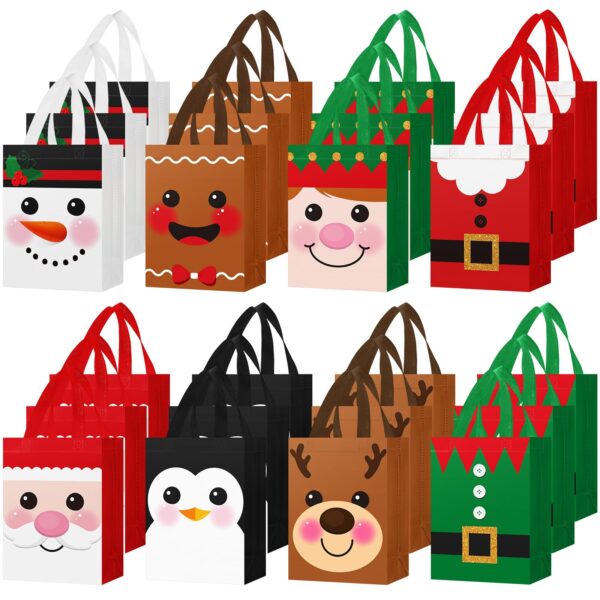 PARTY SOLUTIONS GIFT BAG 10 X 5 X 13 CHRISTMAS GIFT BRAIDED ROPE HANDLE ASSORTED DESIGNS 36416