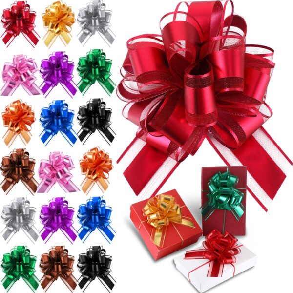 22pc Christmas Bows- Multicolor