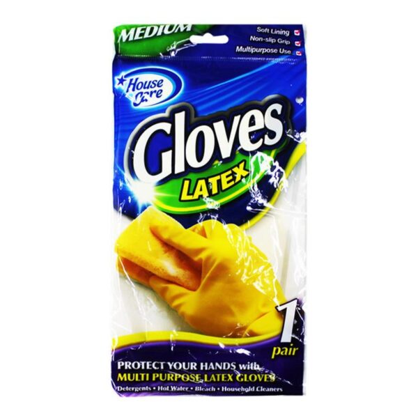 MEDIUM YELLOW KITCHEN GLOVES - 72
