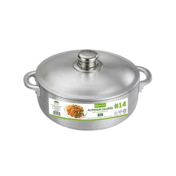 #14 - 13Qt Heavy Gauge Aluminum Caldero with Aluminum Lid (6)