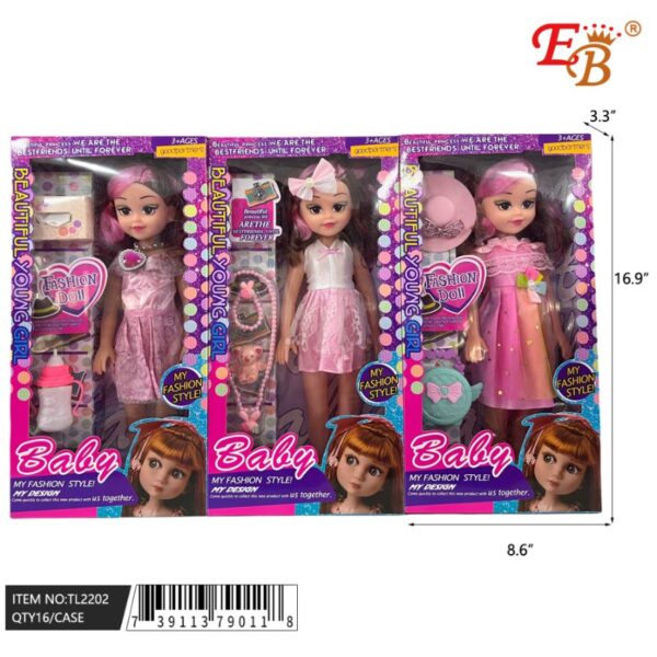 16.9" COLLECTION DOLL 8/16 PCS/CS