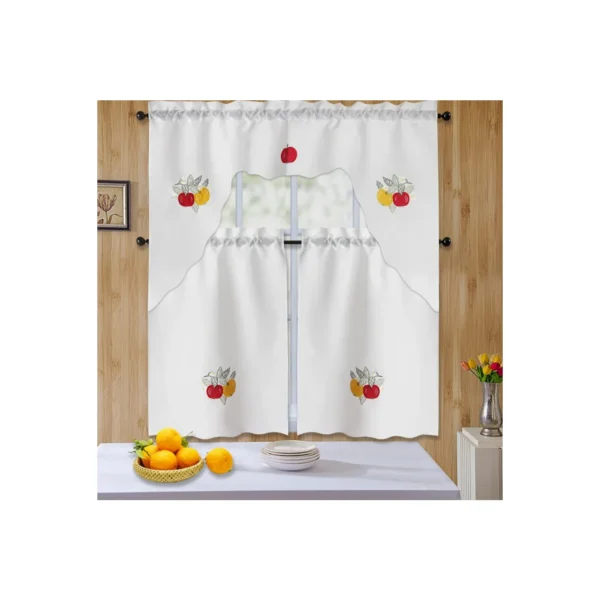 3PC KITCHEN CURTAIN SET (58X35,30X36) 36/BOX