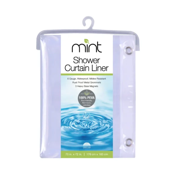 6 Gauge Clear PEVA Shower Curtain Liner (12)