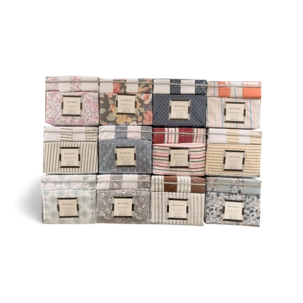 6-PC ASSORTED PRINTED SHEET SET KING SIZE12/BOX