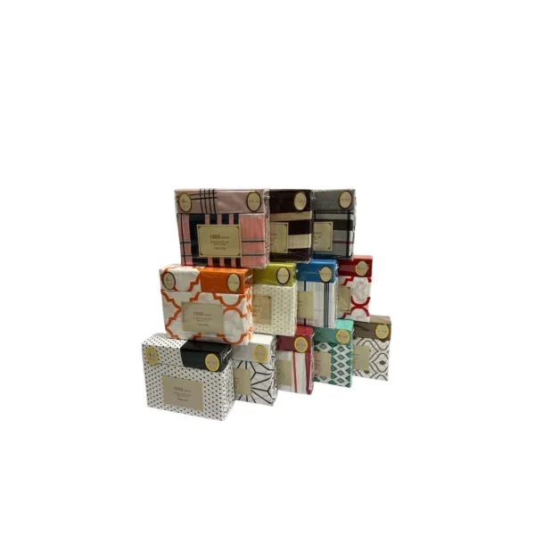 6 PCS KING BED SHEETS PRINTED 12/BOX