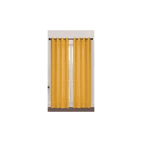 HONEY CURTAIN - 54X90 SHEER CHECKERED GROMMET PANEL 24/BOX